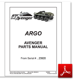 Каталог ARGO Avenger parts manual