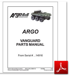 Каталог ARGO Vanguard Parts Manual